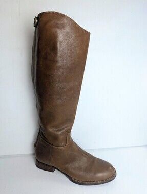 Ariat Whiskey Brown Leather Riding Knee High Boots Womens 7.5 B Festival Western